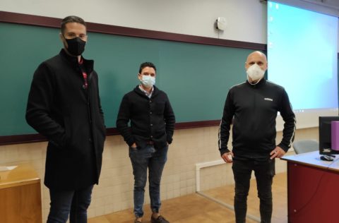 Juanra Álvarez, Francisco Batista y Jorge Pastor en el taller Psicología aplicada al deporte.