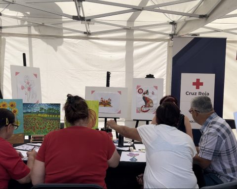 Taller de pintura en la Feria de la Salud